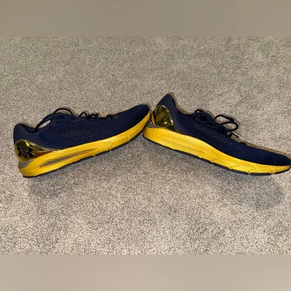 Notre Dame Under Armour Blue and Gold Athletic Shoes - Picture 3 of 7